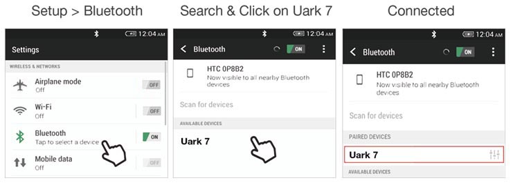 Uark 7 In-car Wireless (Bluetooth) AUX Adaptor installation step 5